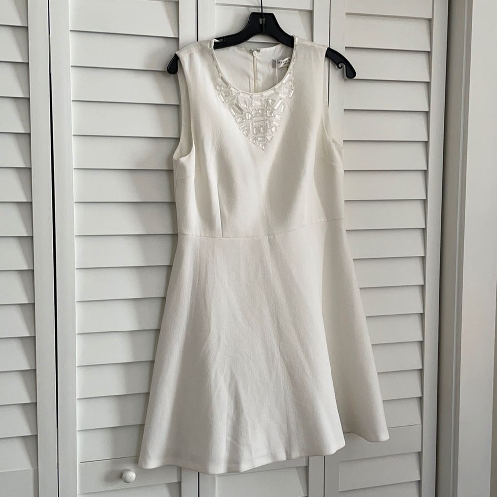 White Trina Turk Silk dress NWT